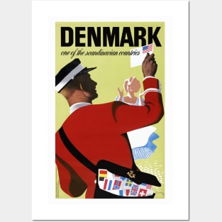 Denmark One of the Scandinavian Countries Vintage Poster Posters and Art